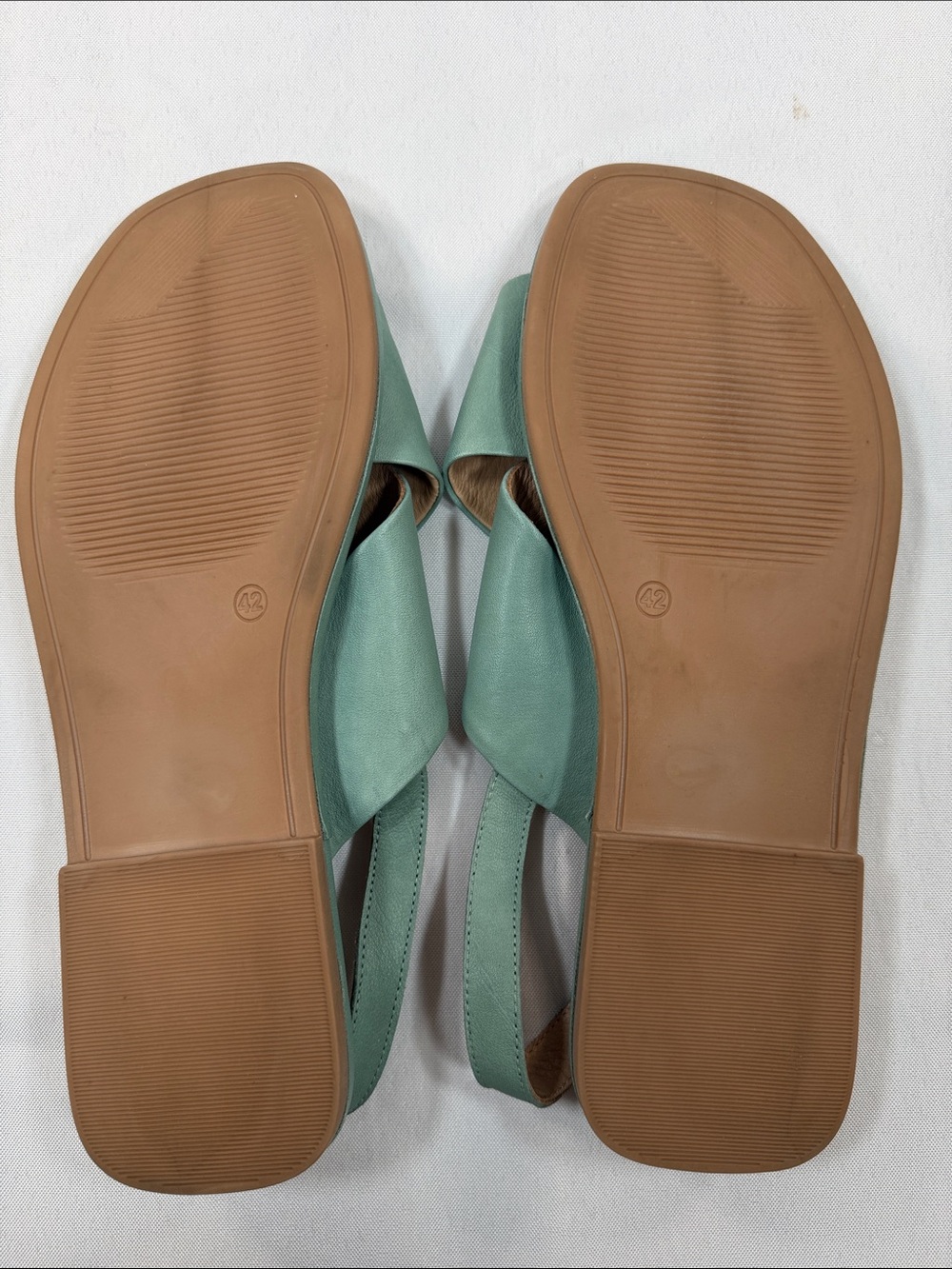 Bueno Elwood Sandals Women’s 11 EU 42 Seafoam Green Leather Slingback - Picture 5 of 9